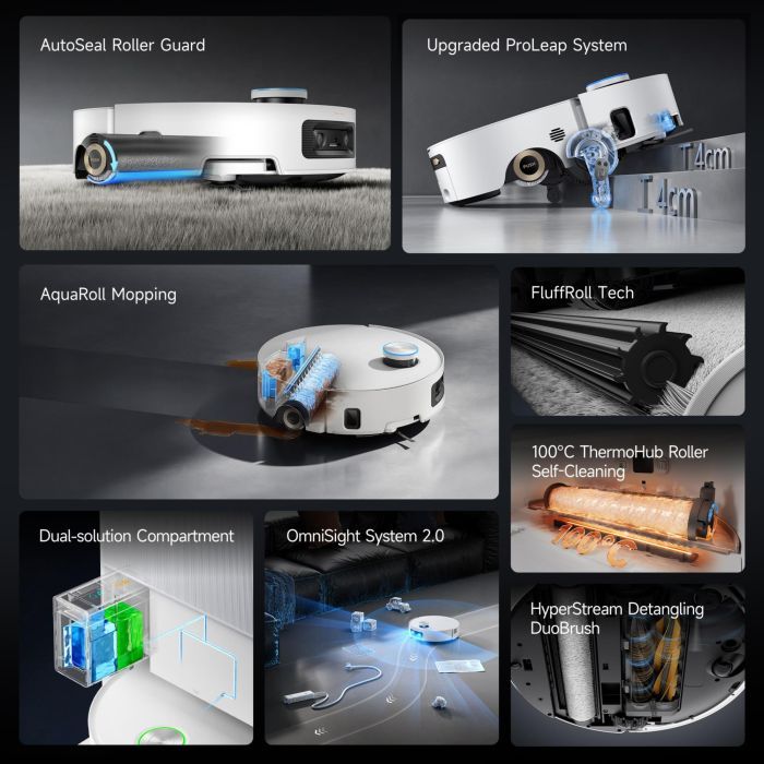 Пылесос Dreame Aqua 10 Ultra Roller Complete Black (RLH71DE-1-bl) изображение 33