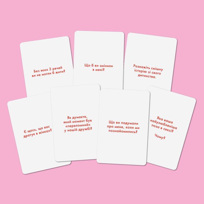 Настільна гра 18+ Orner Розмовна гра Розкажи мені все! Girl’s edition (укр.) (1928) зображення 8