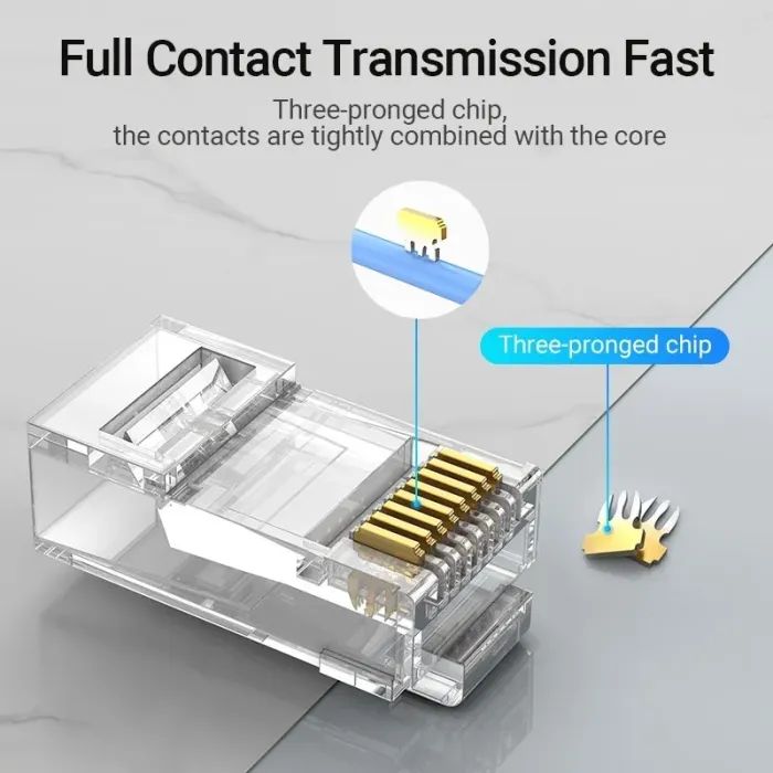 Конектор RJ45 UTP Cat.6 Modular 10 шт. Vention (IDDR0-10) зображення 3