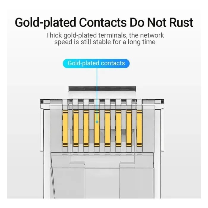 Конектор RJ45 UTP Cat.6 Modular 10 шт. Vention (IDDR0-10) зображення 4