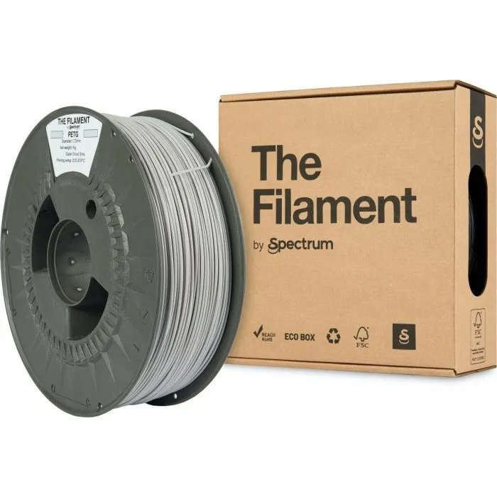 Пластик для 3D-принтера The Filament PETG 1.75mm 1kg GREY, CLOUD (TF-24018) зображення 3