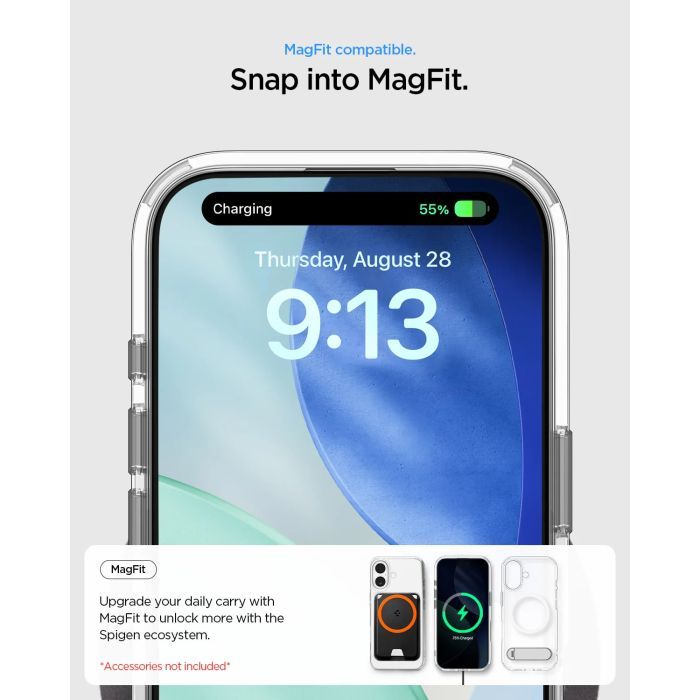 Чехол для мобильного телефона Spigen Ultra Hybrid S MagFit iPhone 17 Clear White (ACS09981) изображение 3