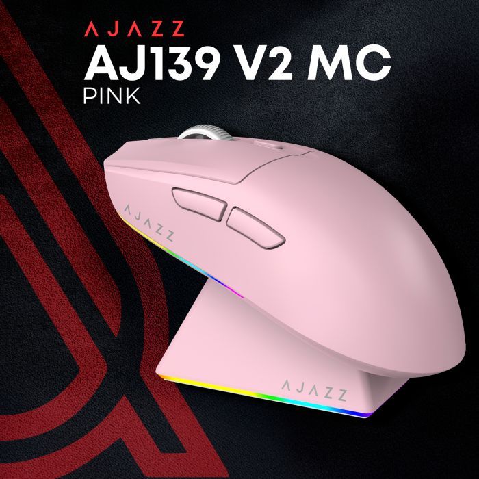 Мышка Ajazz AJ139 V2 MC Wireless/Bluetooth/USB Pink (AJ139-V2-MC-Pink) изображение 7