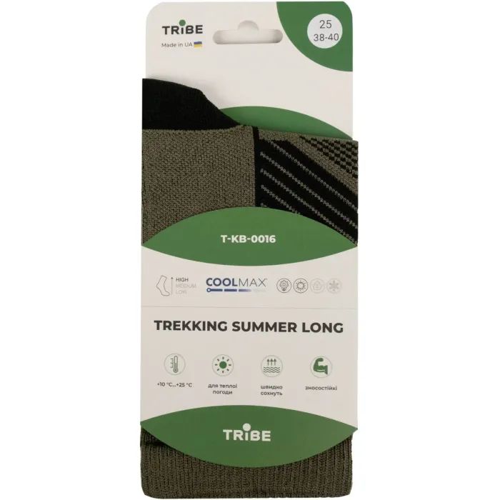 Носки Tribe Trekking Summer Long T-KB-0016-olive, 38-40 (T-KB-0016-olive-38-40) изображение 9
