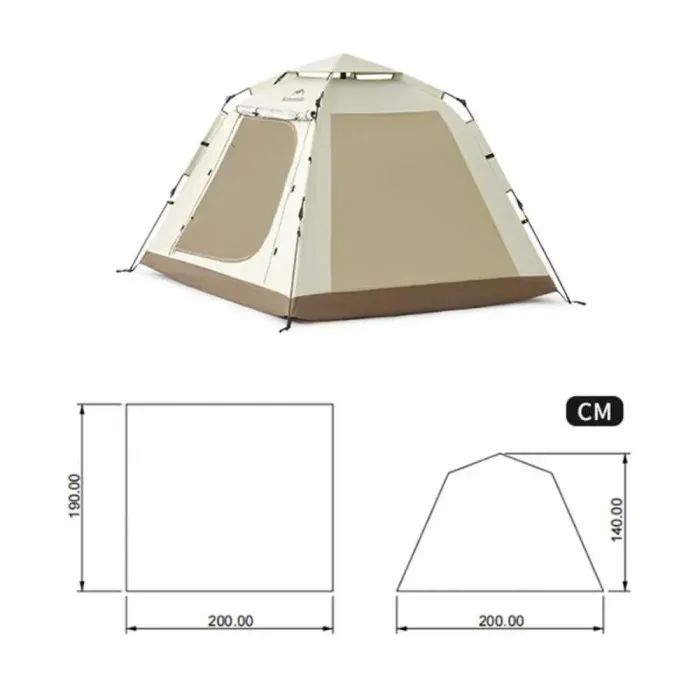 Тент Naturehike CNK2450WS021, бежевий (6976023922664) изображение 2