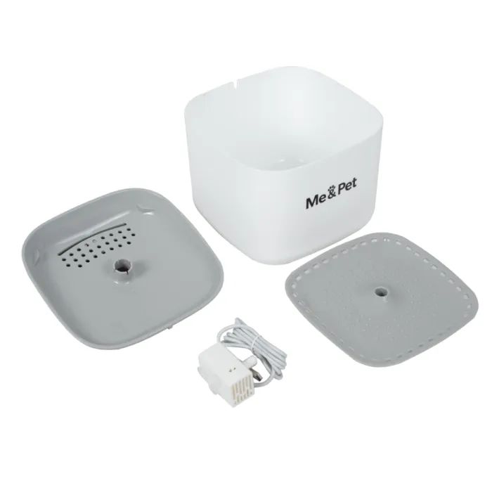 Універсальний посуд для тварин Me&Pet Поїлка фонтан 3 л біла (NMP070) зображення 3