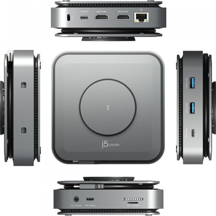 Порт-реплікатор J5create Dock-Station USB-C 10-in-1 (HDMI/PD/USB-A/USB-C/LAN) (JCD3199-N) зображення 5