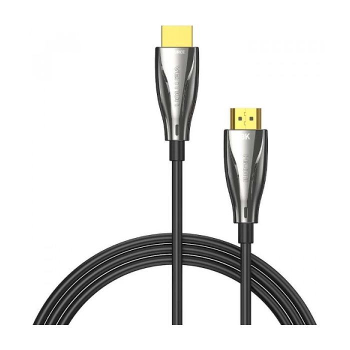 Кабель мультимедійний HDMI M to HDMI M 15.0m V2.1 Optical 8K 60Hz 48Gbps Dolby 7.1 black Vention (ALBBN)