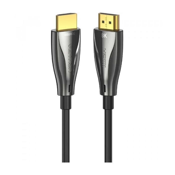 Кабель мультимедійний HDMI M to HDMI M 15.0m V2.1 Optical 8K 60Hz 48Gbps Dolby 7.1 black Vention (ALBBN) зображення 4