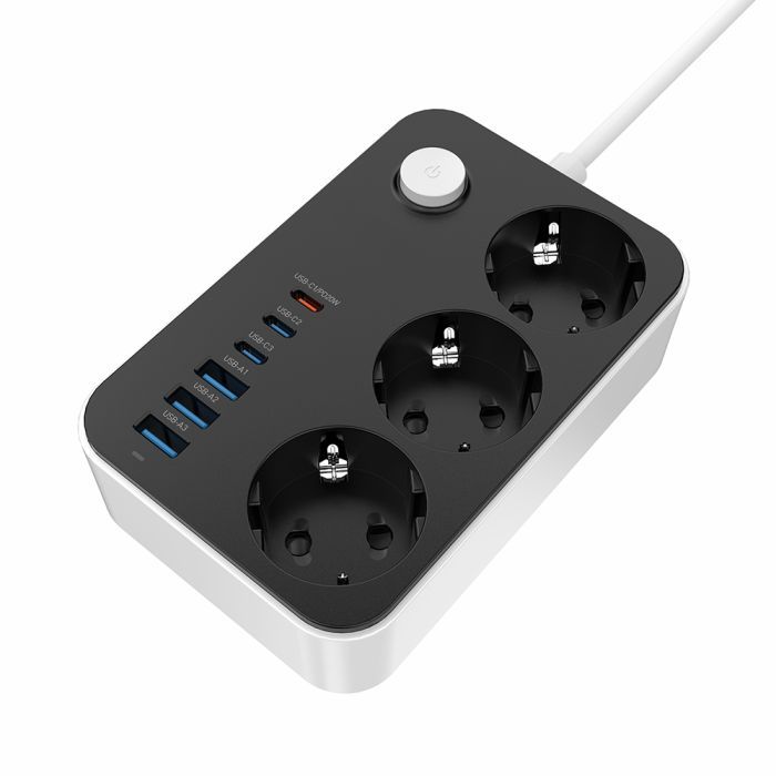 Мережевий фільтр живлення ColorWay CW-CHE36PDB, 3 розетки/ 3USB + 3TYPE-C 2M (CW-CHE36PDB) зображення 4