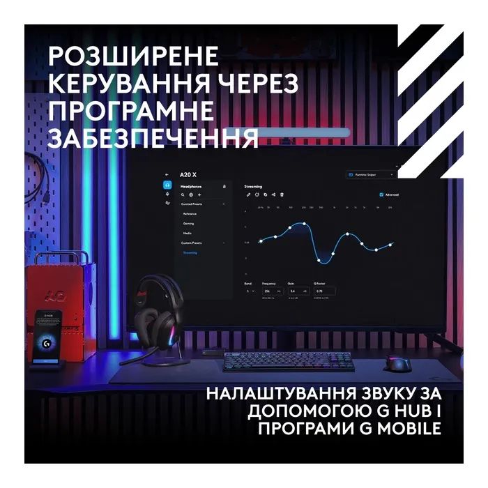 Наушники Logitech G ASTRO A20 X Lightspeed Black (939-002247) изображение 10