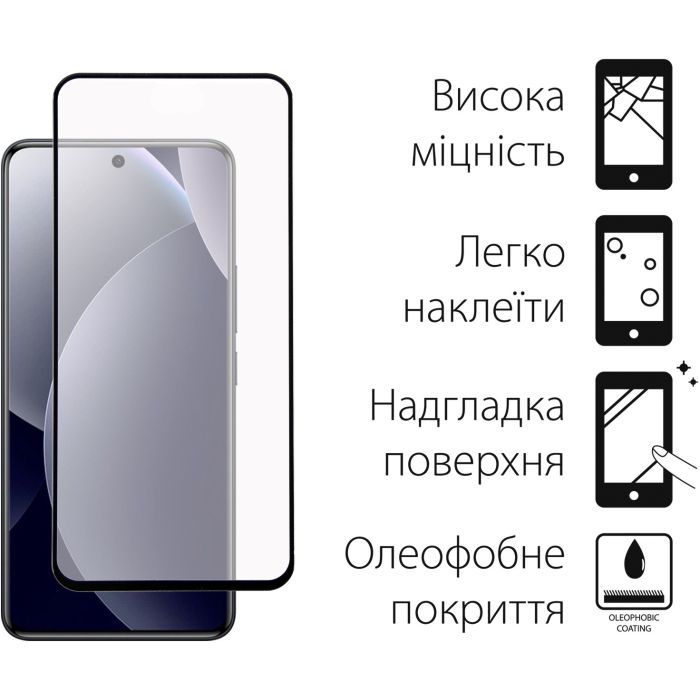 Стекло защитное Dengos Full Glue Xiaomi Redmi Note 15 Pro 5G Black (TGFG-427) изображение 2