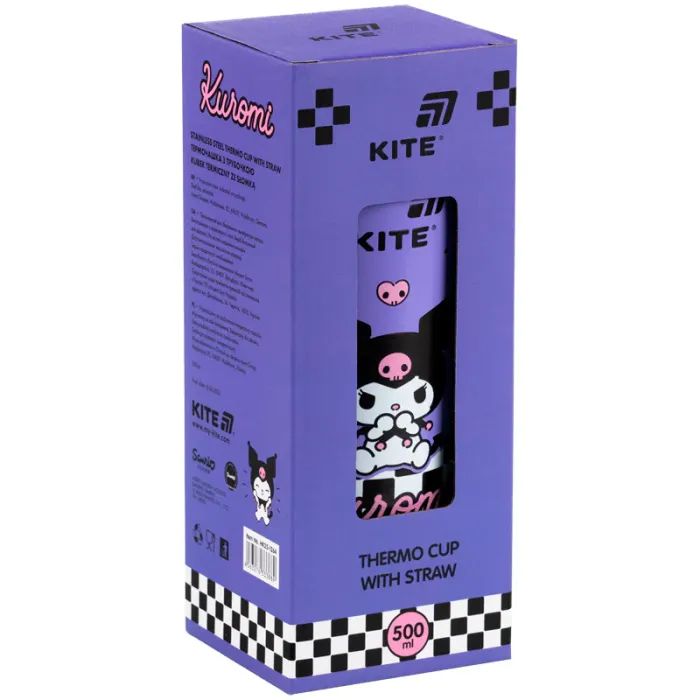 Поильник-непроливайка Kite Kuromi термочашка з трубочкою, 500 мл (HK25-1264) изображение 3
