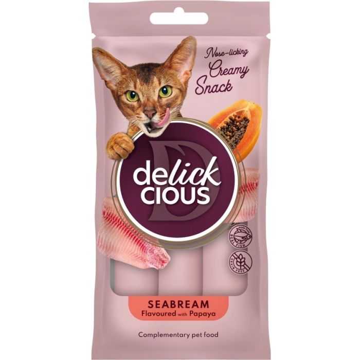 Лакомство для котов Delickcious Кремовые дорадо с добавлением папаи 1+1 (4820269148000) изображение 2