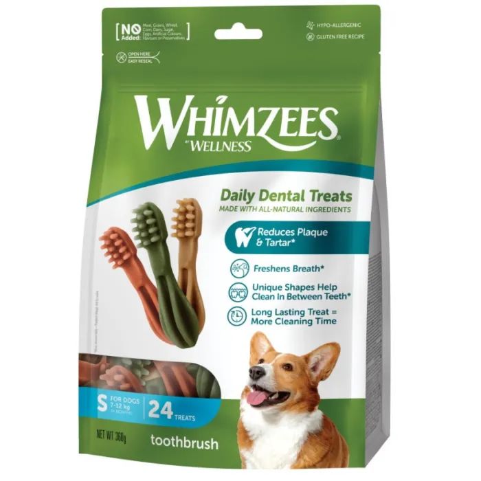 Ласощі для собак Whimzees Toothbrush S 24 шт (8718627750667)