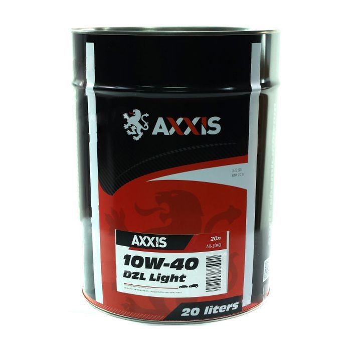 Моторное масло AXXIS 10W-40 DZL Light 20л (AX-2040)