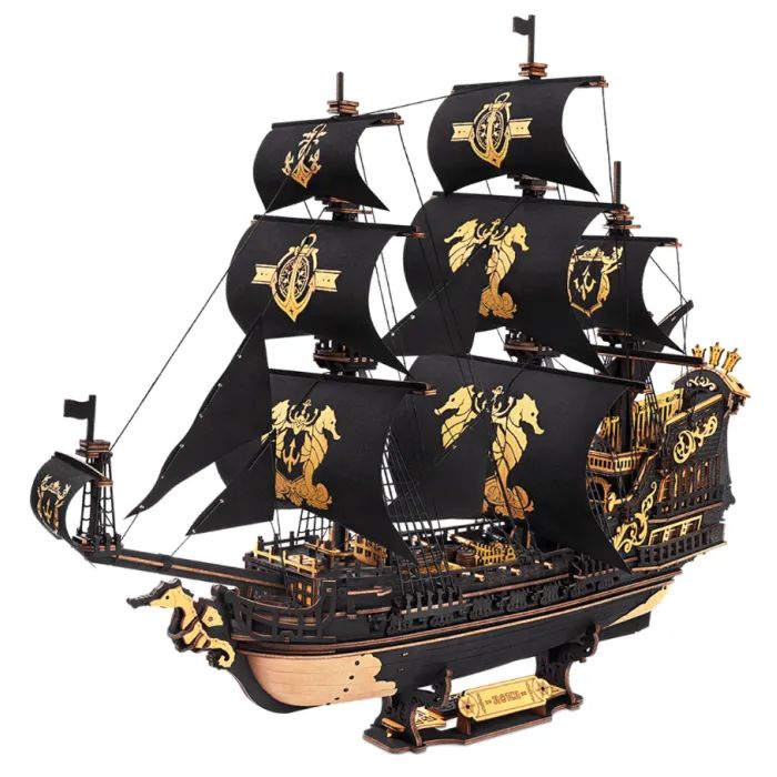 Конструктор Robotime Rokr деревянный 3D Барк Морской конек (MCB02)