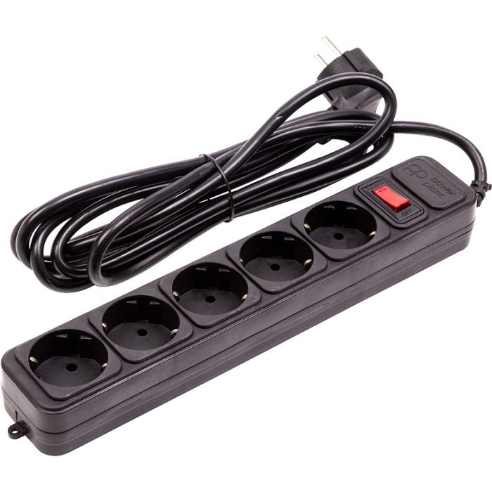 Мережевий фільтр живлення PowerPlant 3м, 5 розеток (JY-1056/3) (EX610716)