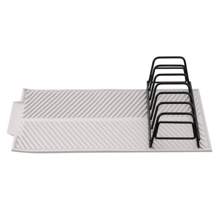 Сушилка для посуды Ardesto Minimalism 39х25х8см, силікон, метал, сірий (ARHK4102DR)