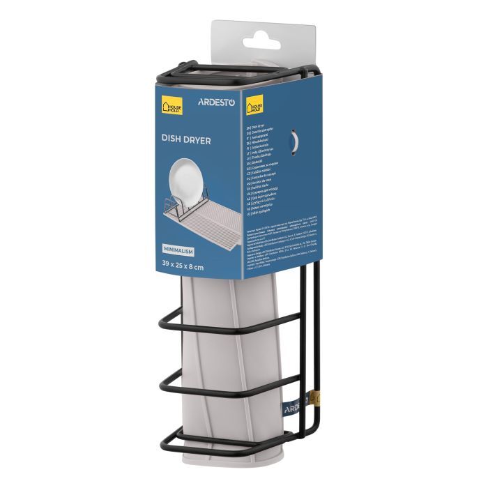 Сушилка для посуды Ardesto Minimalism 39х25х8см, силікон, метал, сірий (ARHK4102DR) изображение 5