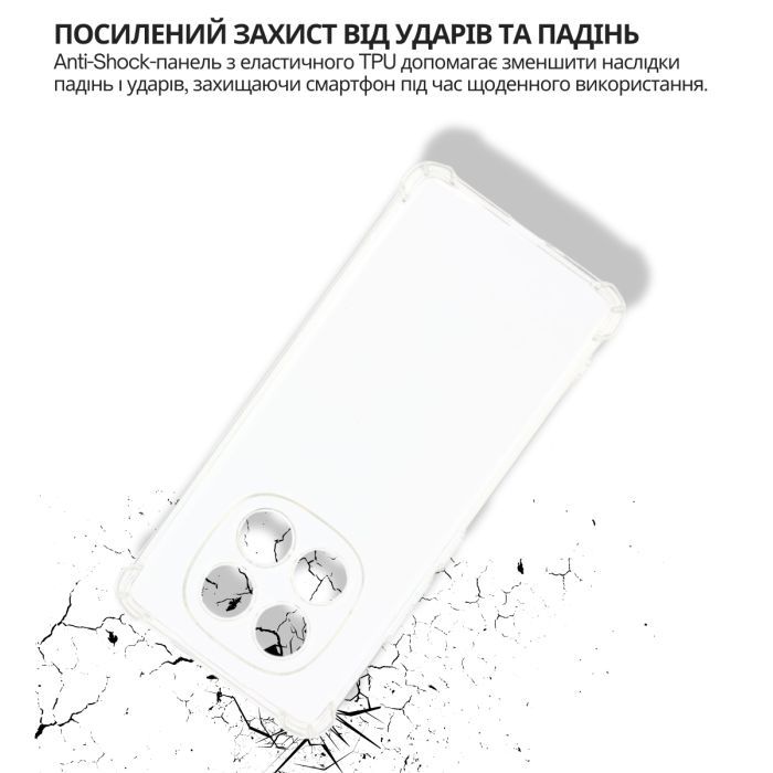 Чохол до мобільного телефона BeCover Anti-Shock Poco M8 Clear (715072) зображення 3