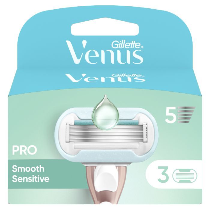 Сменные кассеты Gillette Venus Pro Smooth Sensitive 3 шт. (8700216968928)