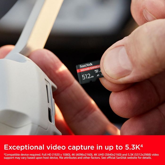 Карта памяти SanDisk 512GB microSDXC class 10 UHS-I U3 A1 Express (SDSQXFN-512G-GN4NN) изображение 6