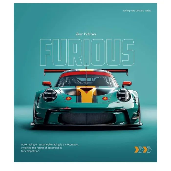 Тетрадь Школярик Cars posters 60 листов клетка (060-3572K)