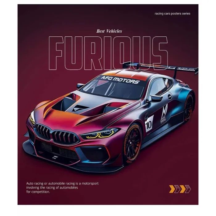 Тетрадь Школярик Cars posters 60 листов клетка (060-3572K) изображение 2