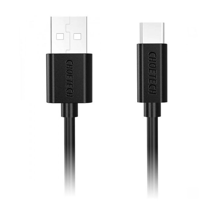 Дата кабель USB 2.0 AM to USB-C 3.0m 18W PVC black Choetech (AC0004-BK)