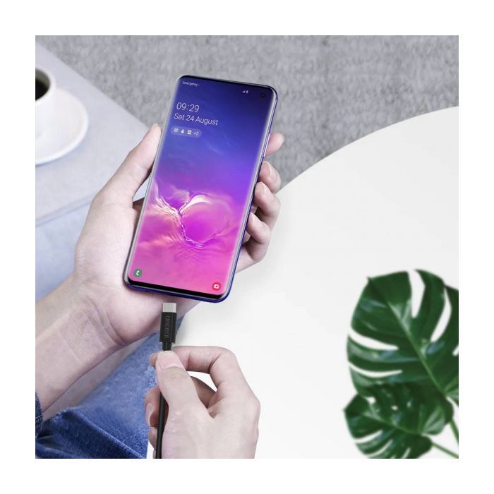 Дата кабель USB 2.0 AM to USB-C 3.0m 18W PVC black Choetech (AC0004-BK) изображение 5