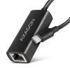 Перехідник USB-C to RJ45 Ethernet 1000Mbps black AXAGON (ADE-ARC)