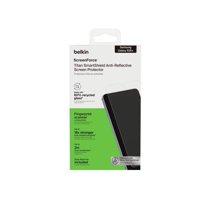 Стекло защитное Belkin Titan SmartShield Samsung Galaxy S26+ (OVB073HQ) изображение 6