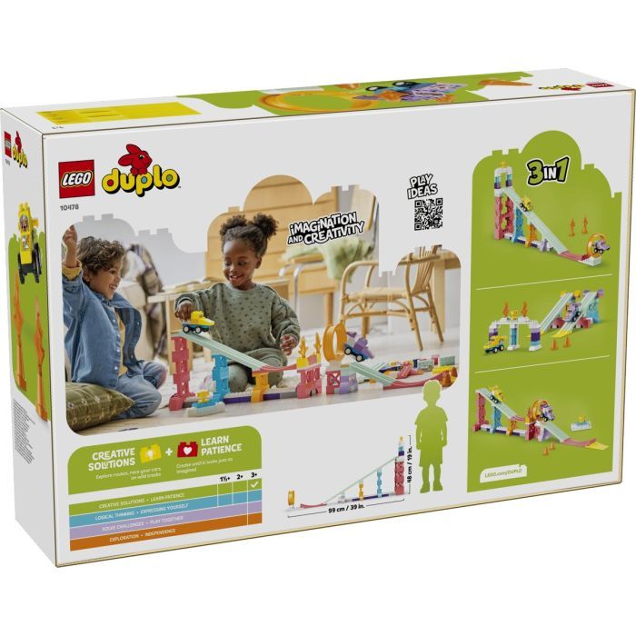 Конструктор LEGO DUPLO 3 в 1 Интересные горки и трамплины с автомобилями (10478) изображение 3