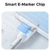 Дата кабель USB-C to USB-C 1.0m PD3.1 240W 480Mbps braided Starlight blue Ugreen (75731) зображення 3