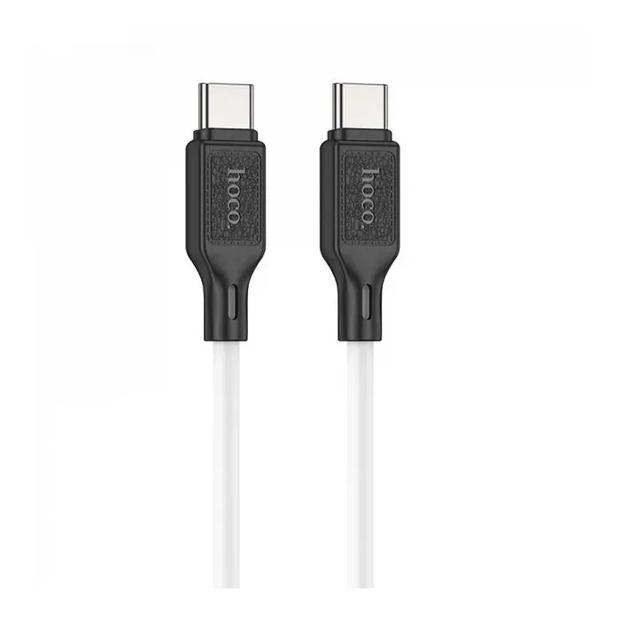 Дата кабель USB-C to USB-C 1.0m 60W silicone X90 Cool white HOCO (6931474788474)