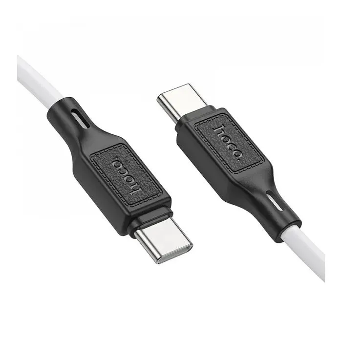 Дата кабель USB-C to USB-C 1.0m 60W silicone X90 Cool white HOCO (6931474788474) изображение 2
