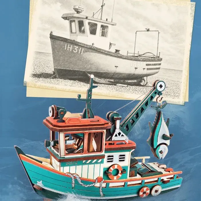 Конструктор Robotime Rokr 3D Lucky Trawler (MCD08) изображение 6