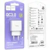 Зарядний пристрій HOCO C140A USB 18W QC3.0 white (6942007627795) зображення 3