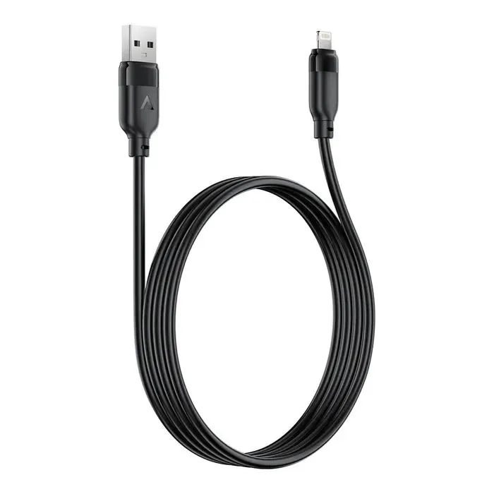 Дата кабель USB 2.0 AM to Lightning 1.2m 2.4A TPE black Acefast (6974316286202) зображення 4
