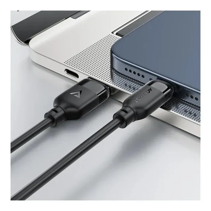 Дата кабель USB 2.0 AM to Lightning 1.2m 2.4A TPE black Acefast (6974316286202) зображення 6