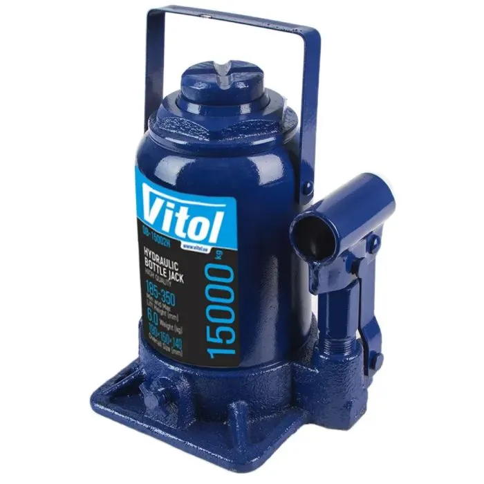Домкрат Vitol DB-15002H/JX107S, телескопический, гидравлический, 15т, min 185мм, max 350мм (DB-15002H) изображение 2