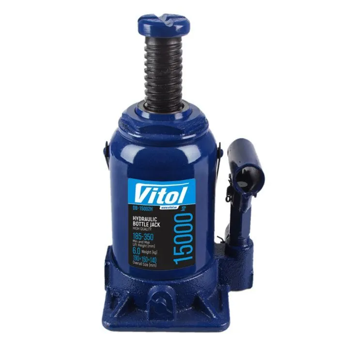 Домкрат Vitol DB-15002H/JX107S, телескопический, гидравлический, 15т, min 185мм, max 350мм (DB-15002H) изображение 4