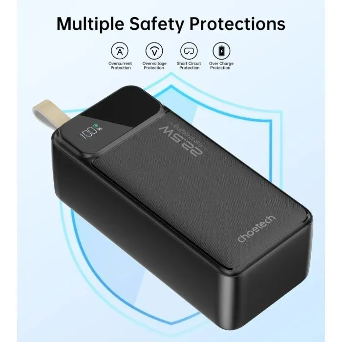 Батарея универсальная Choetech 40000mAh, PD/22.5W, QC, AFC (B731) изображение 5