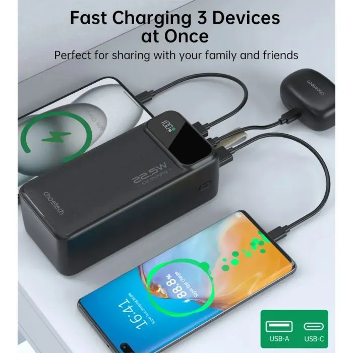 Батарея универсальная Choetech 40000mAh, PD/22.5W, QC, AFC (B731) изображение 9
