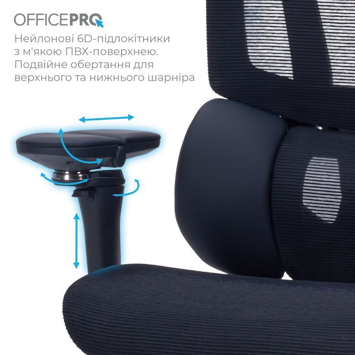 Офісне крісло OfficePro Крісло офісне OfficePro Unity OC710G Grey (OC710G) зображення 11