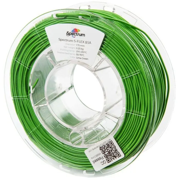 Пластик для 3D-принтера Spectrum S-Flex 85A 1.75mm 0.25kg Green, Lime (80568)