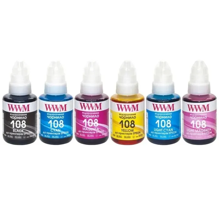 Чернила WWM Epson L8050/L18050 B/C/M/Y/LC/LM 6х140г (E108SET6)