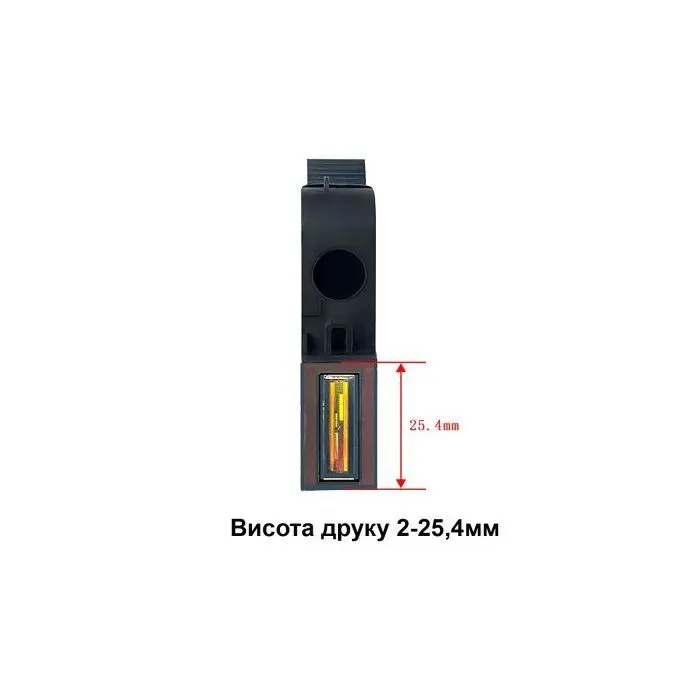 Картридж для маркіратора UKRMARK TIJ, 25.4мм, чорний, підвищена адгезія, швидкосохнучий (900940) зображення 2