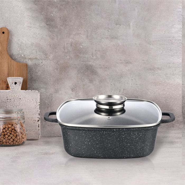 Кастрюля Gusto квадратна покриття Marble 2,8 л (GT-2504-20) изображение 2
